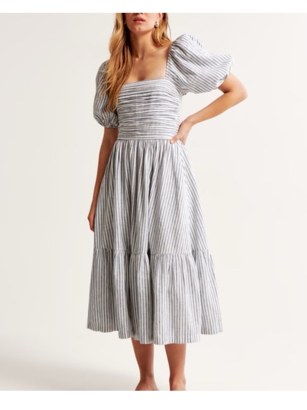 Abercrombie Emerson Striped Midi Dress